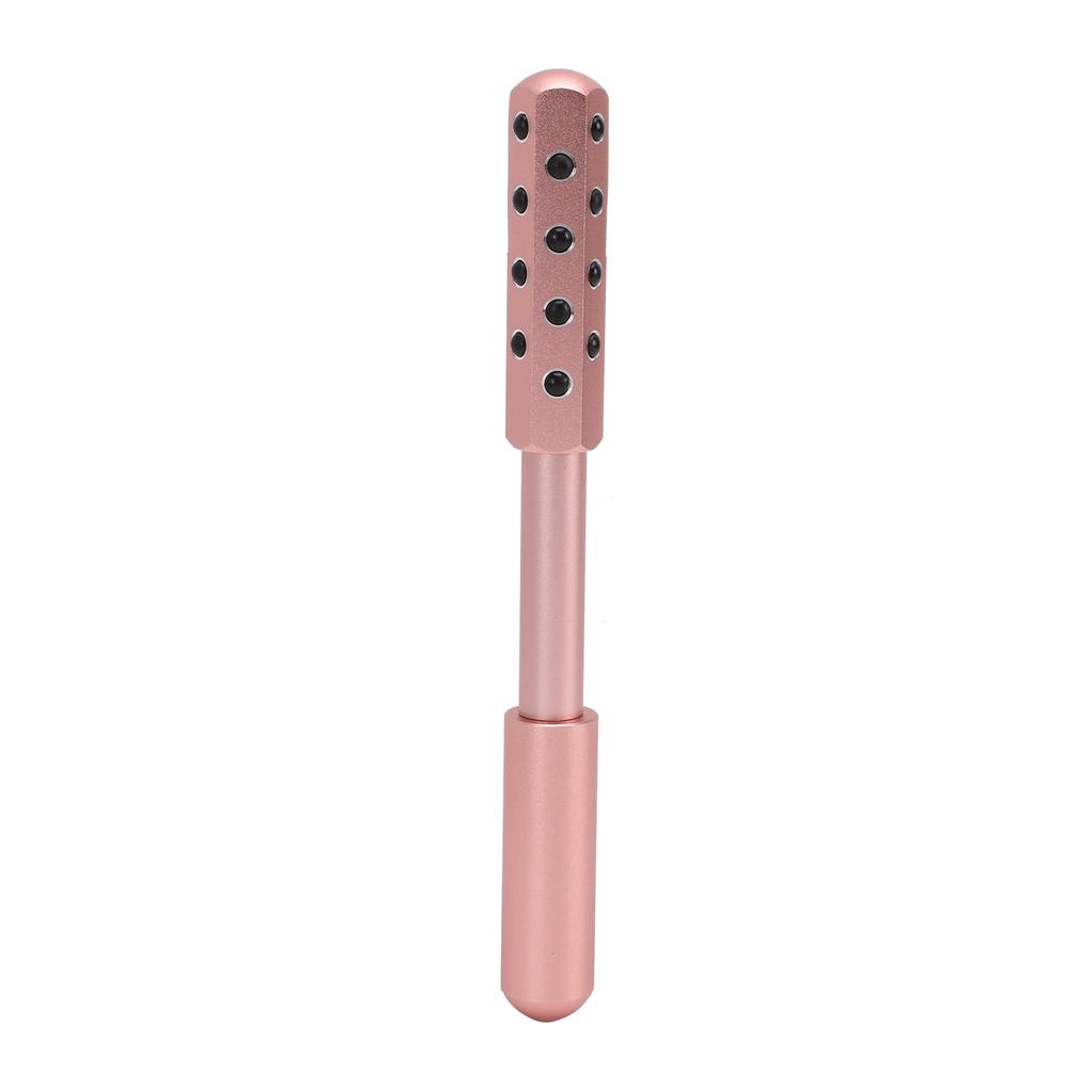 24 Stone Facial Roller 6 Sided Rotation Aluminum Alloy Beauty Sculptor Massage Roller for Eyes Neck Chin Chest