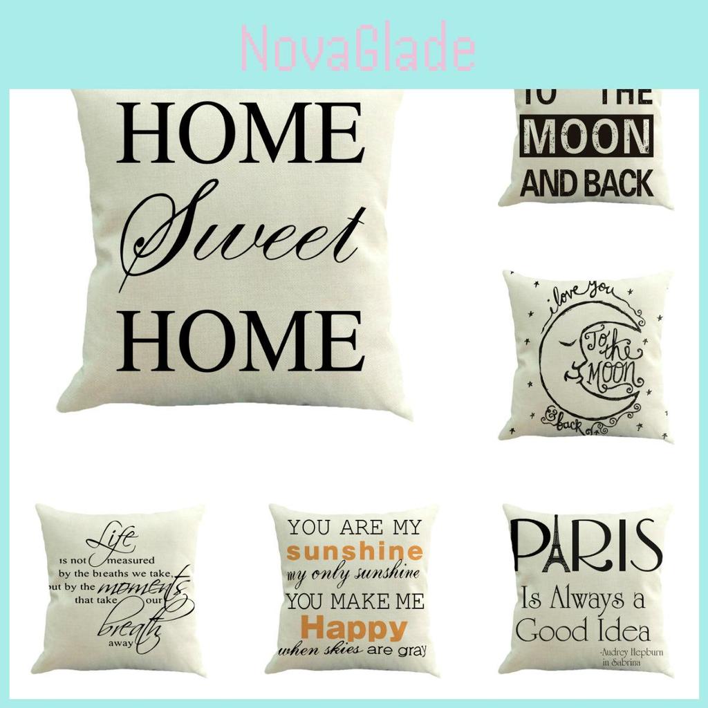 Luxurious Romantic Retro Words Quotes Throw Cushion Cover Pillow Case For Sophisticated Home Decor