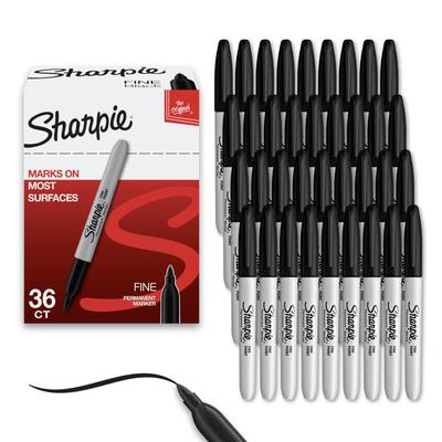 Sharpie Black Permanent Marker Set of 36 F Medium Point Permanent Pen 1884739