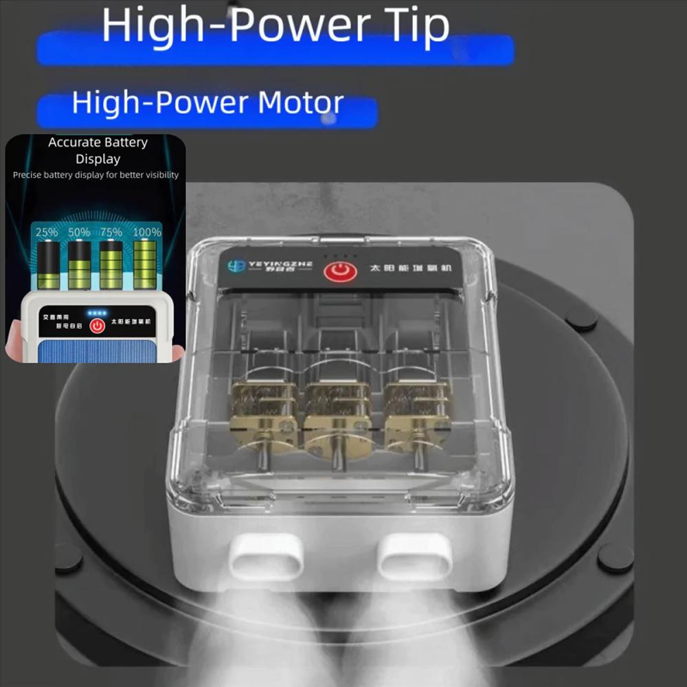 New Solar Oxygen Pump With Pipe Aquarium Wave Maker USB Aquarium Pumps High Power Quiet Fish Tank Aerator Outdoor Fishing