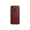 Leather Pattern Electroplated Camellia Phone Case for Apple 16 Pro Phone Case for IPhone 14 Plus Protective Case 15