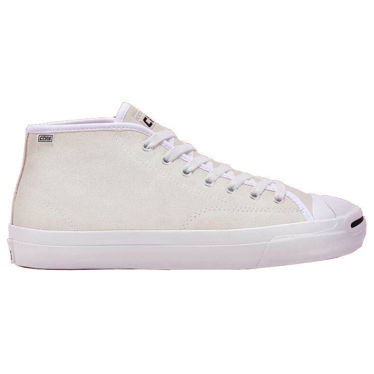 Converse Jack Purcell Pro Mid Casual Minimalist Canvas Shoes Unisex Sneakers White 166840C