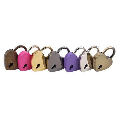 Home Hardware Mini Luggage Lock Color Zinc Alloy Heart Shape Lock Scenic Wishing Couple Lock Accessories Gym Padlock