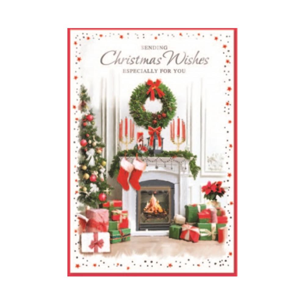 Simon Elvin Present Christmas Greetings Card (Pack of 6)