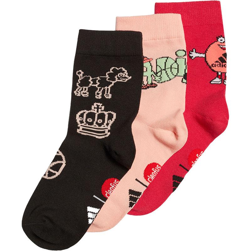

Adidas Socks 3 Pack Black/Rose Red/Pink Kids GF0258 KL
