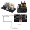 4 Ways Blade Fuse Block Plastic Cover 12V 32V Fuses Box Holder With Led Indicator Light For Auto Car Marine