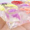 Ice Cube Squeeze Toy 15Pcs Dinosaur Anxiety Relieving Clear Sensory Elastic Stress Ball Soft Stretchy Transparent Focus Aid Relaxation Tools