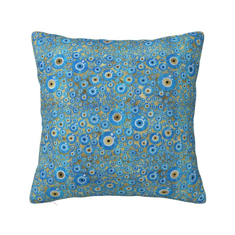 Custom Mediterranean Evil Eye Luxury Pillow Cover Home Decorative Turkish Amulet Culture Cushions for Sofa