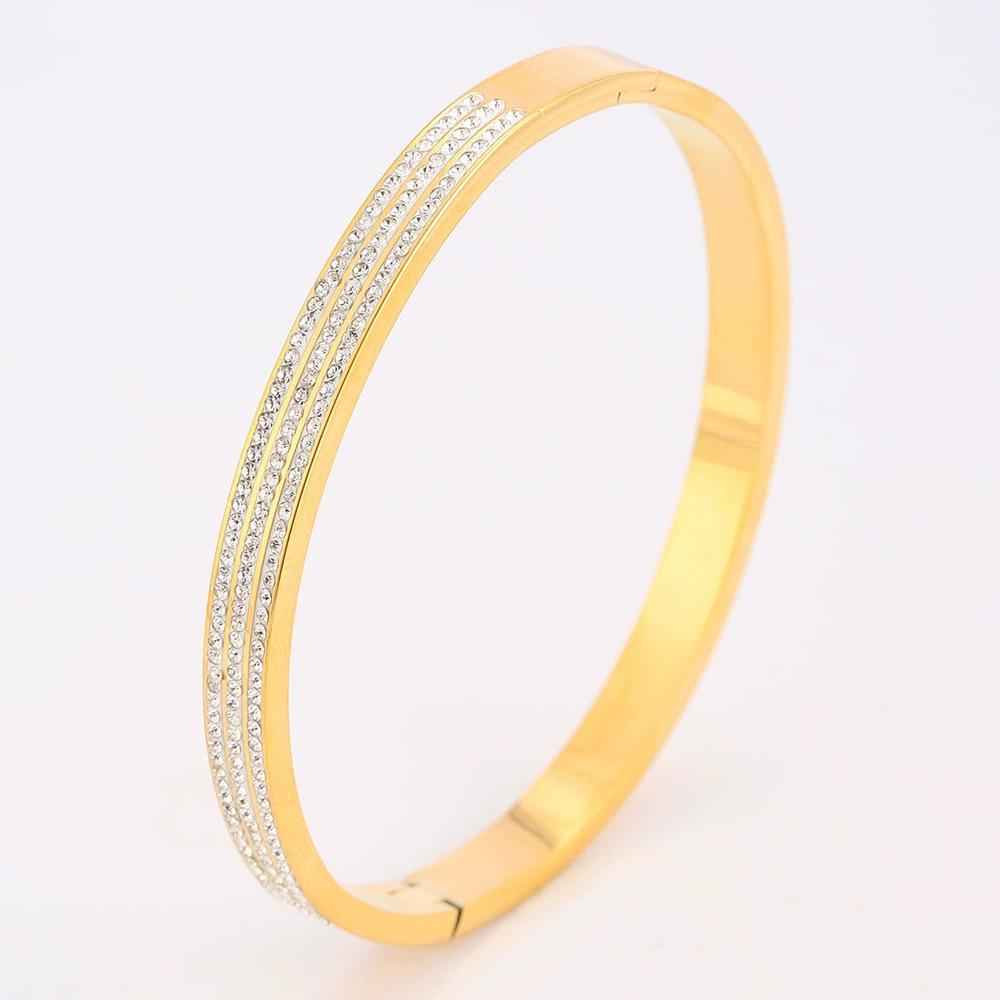 Starry Sky Silver Titanium Steel Bracelet for Women - High-End, Versatile, Full Diamond, Non-Fading Fashion Accessory