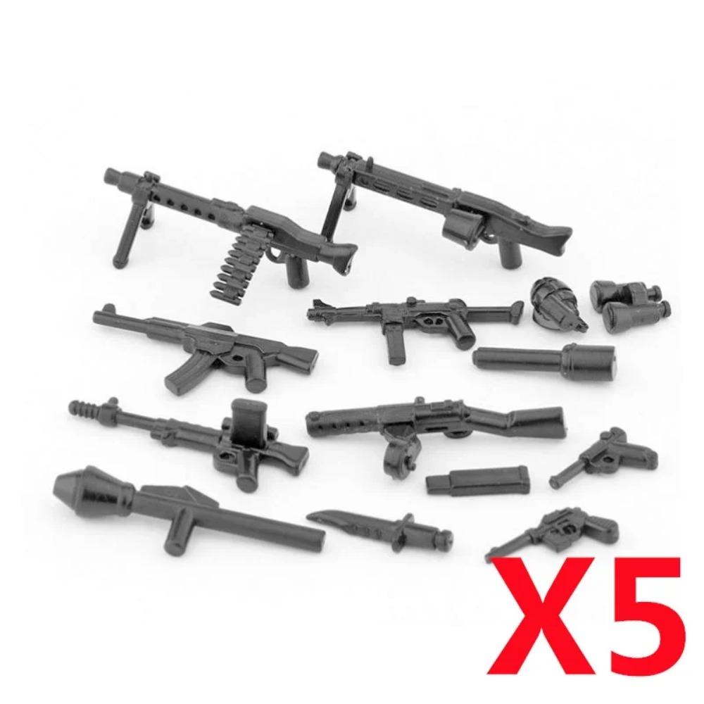 Vojenský MOC Stavebnice zbraní Těžký kulomet Gatling M19 NSV Figurky Dělostřelectvo Odminovací Pistole Kulka Hračka Dárek K013