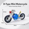 Motorcycle‑Shaped Metal Building Toy Mini‑Sized Assembly Puzzle Toy Motorcycle Model Kit  Kids