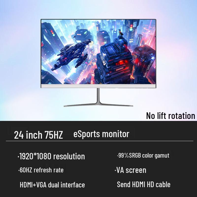 24" Rotating Vertical Monitor, 27" 4K 144Hz IPS Design Secondary Display