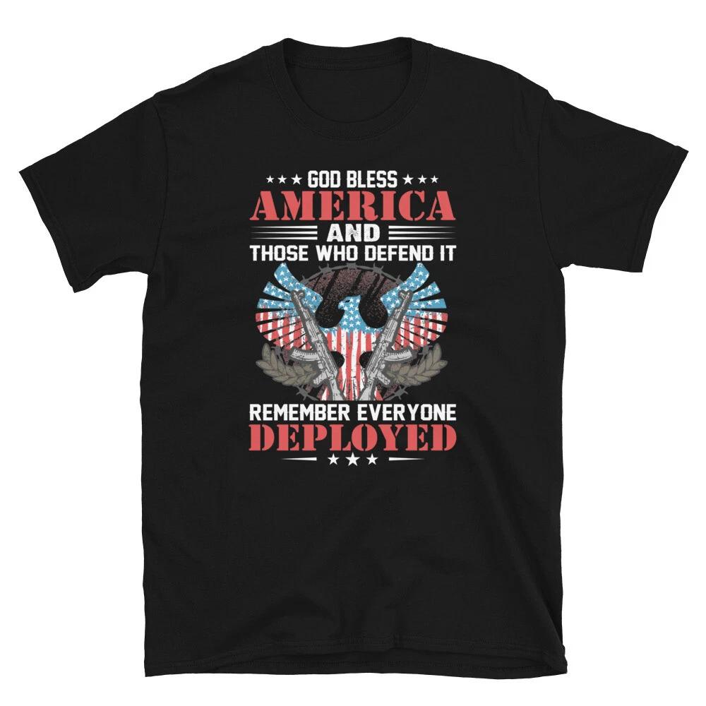 Soldier Honor Duty America Remember Everyone Deployed T-Shirt L