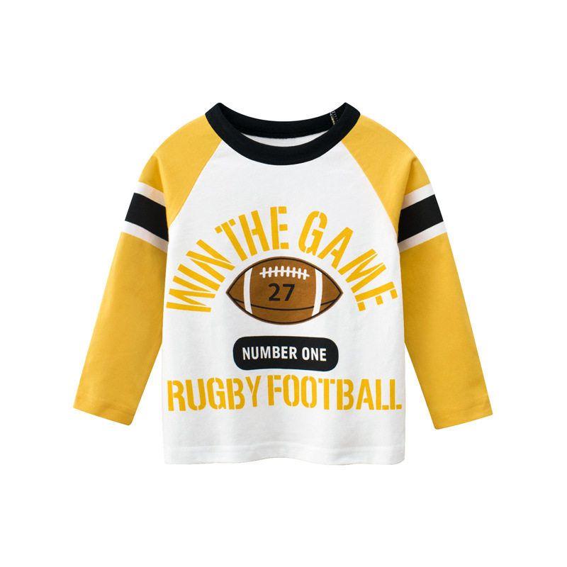 T-shirt Long Sleeve Kids Football Undershirt Yellow 130