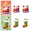 6 Christmas Cartoon Puzzles For Face Stickers, Gingerbread House Snowman Puzzle Repeated Stickers, Parent-Child Interaction Stickers