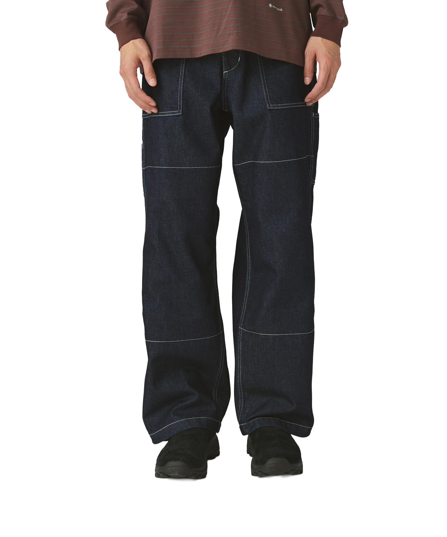 

Snow Peak TAKIBI Denim Pants and Size L PA-25AU008, Men s Women s Indigo,