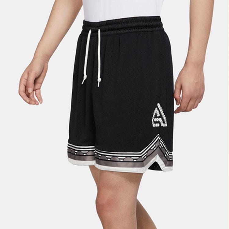 Nike Dri-Fit Siateczkowe Casualowe Sportowe Szybkoschnące Oddychające Odprowadzające Wilgoć Sznurowane Krótkie Spodenki Koszykarskie Męskie spodenki Czarne DQ5657-010