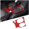 Red Soft Carbon Fiber Gear Shift Center Console Panel Trim For Corvette C6 05-13