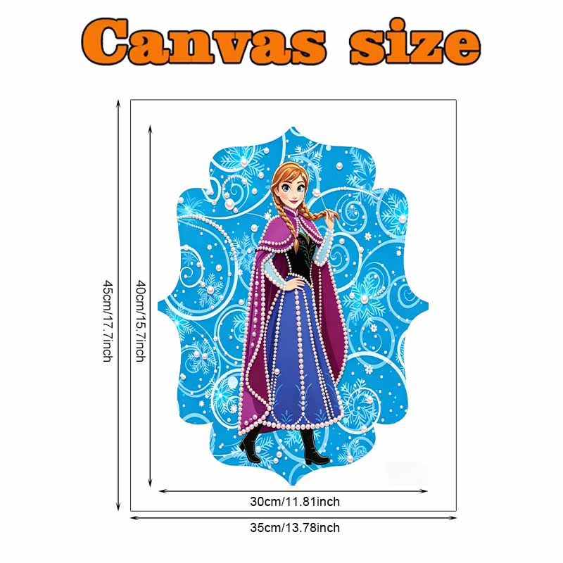 Disney Pearl Painting Frozen Anna Handmade DIY Pearl Gem Painting Pictures Crafts Special Shape Home Wall Decoration