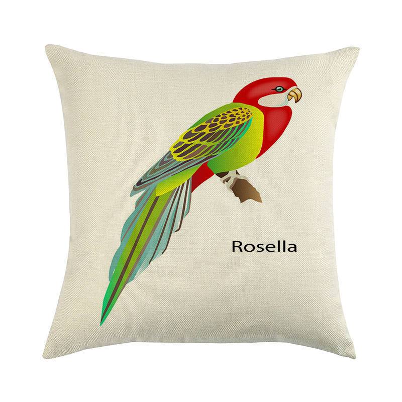 Painted Pattern Of The Macaw Digital Printing Short Plush Pillow Covers For Car Sofa Office Cushion Cover Home Goods