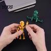 Novelty Holiday Gift 10Pcs 3D Printed Skeleton Figurines with Movable Joints, Articulated Man Interactive Model Fidget Toy, Mini Posable Toys,