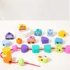 Children's Early Education Puzzle Shape Matching Column Beaded Building Block Stacking Music Color Cognition Wooden Small Class Play
