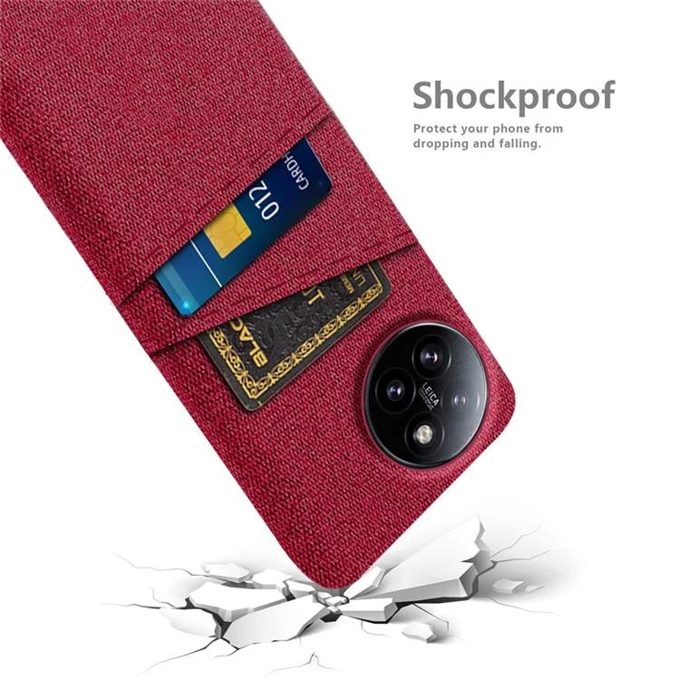 For Xiaomi Civi 4 Pro 5G Case Dual Card Slots Cloth Texture Hard PC Phone Cover