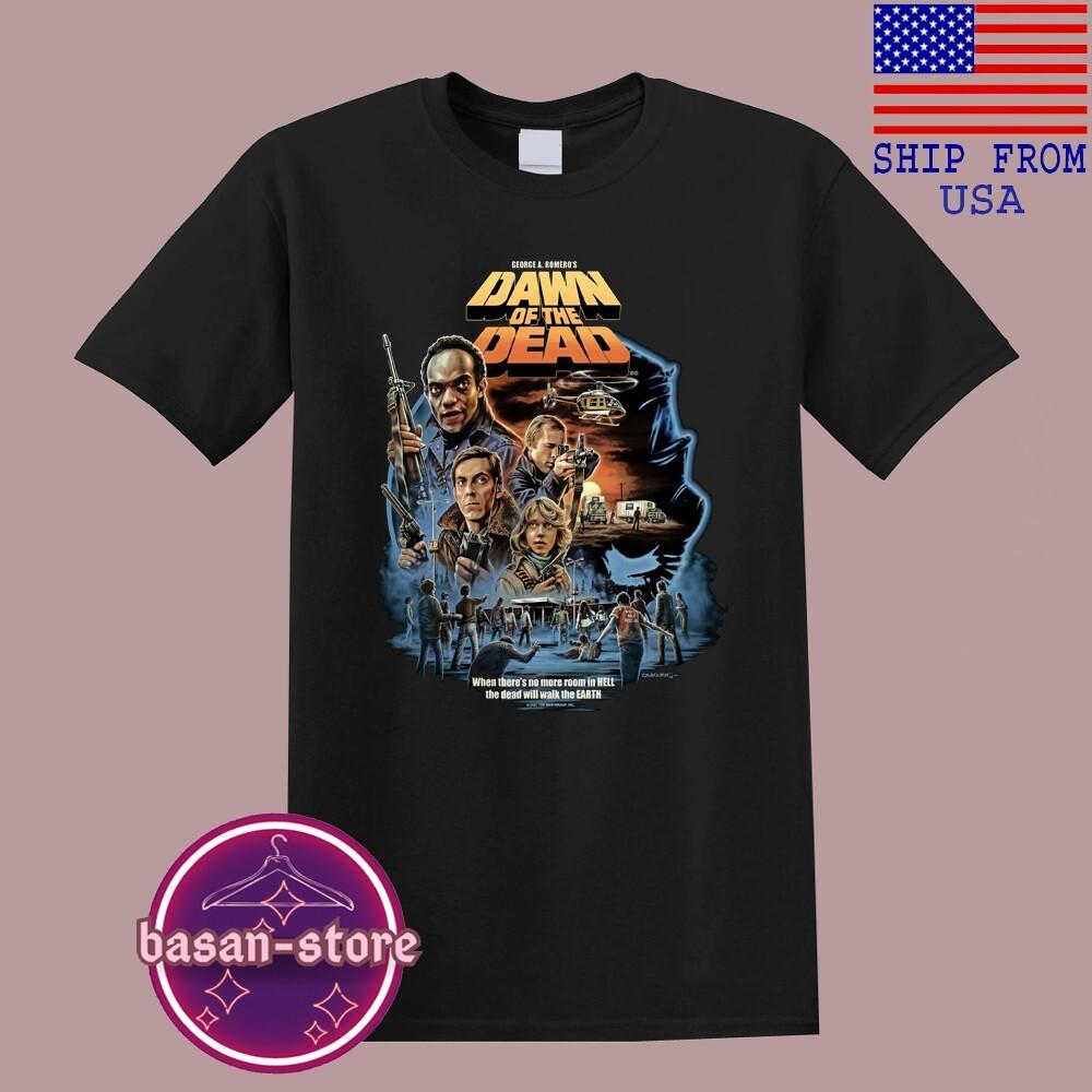 Dawn of The Dead Horror Movie Men#039;s Black Size S5XL Unisex T-Shirt L