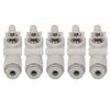 5 Stück Drosselventil Durchgangsventil PVC Regulierventil Pneumatikfittings für 4mm Rohrdurchmesser