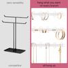 6-Tier 6" Wall Jewelry Organizer, Command Strips included for Easy Hanging, 120 Hole Earring Organizer, Necklace Organizer, Bracelet Holder, Ring