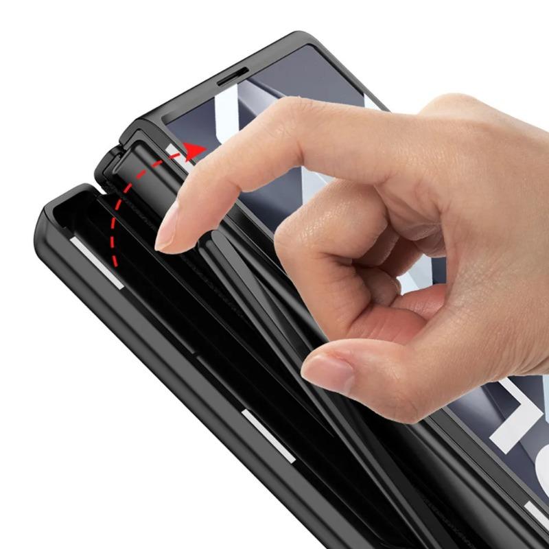 Ständer Hartplastik Magnethülle für Samsung Galaxy Z Fold 6 Z Fold 6 5G Magnetische Adsorption Scharnierschutz Telefonabdeckung Ständerhalter