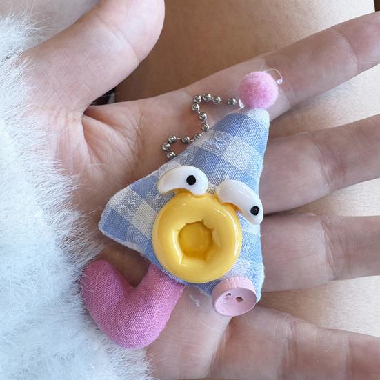 Large Mouth Cartoon Doll Keychain Bag Hanging Decoration Rich Macaron