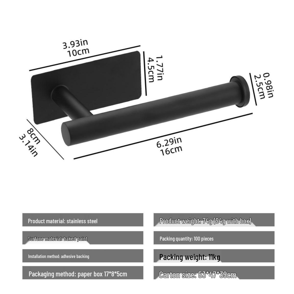 

Настенный держатель для бумажных полотенец из нержавеющей стали, без гвоздей, для ванной комнаты