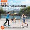 Pool Fence, 4 X 72 FT Pool Fences for Inground Pools, Removable Child Safety Pool Fencing, Easy DIY Installation Swimming Pool Fence, 340gms Teslin