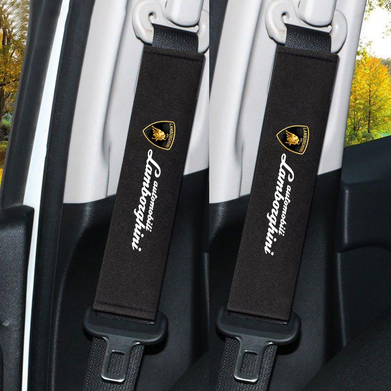 

Fashion Car Cervical Spine Headrest Neck Pillow For Lamborghini Urus Huracan Aventador Premium Seat Belt Protect Shoulder Pads