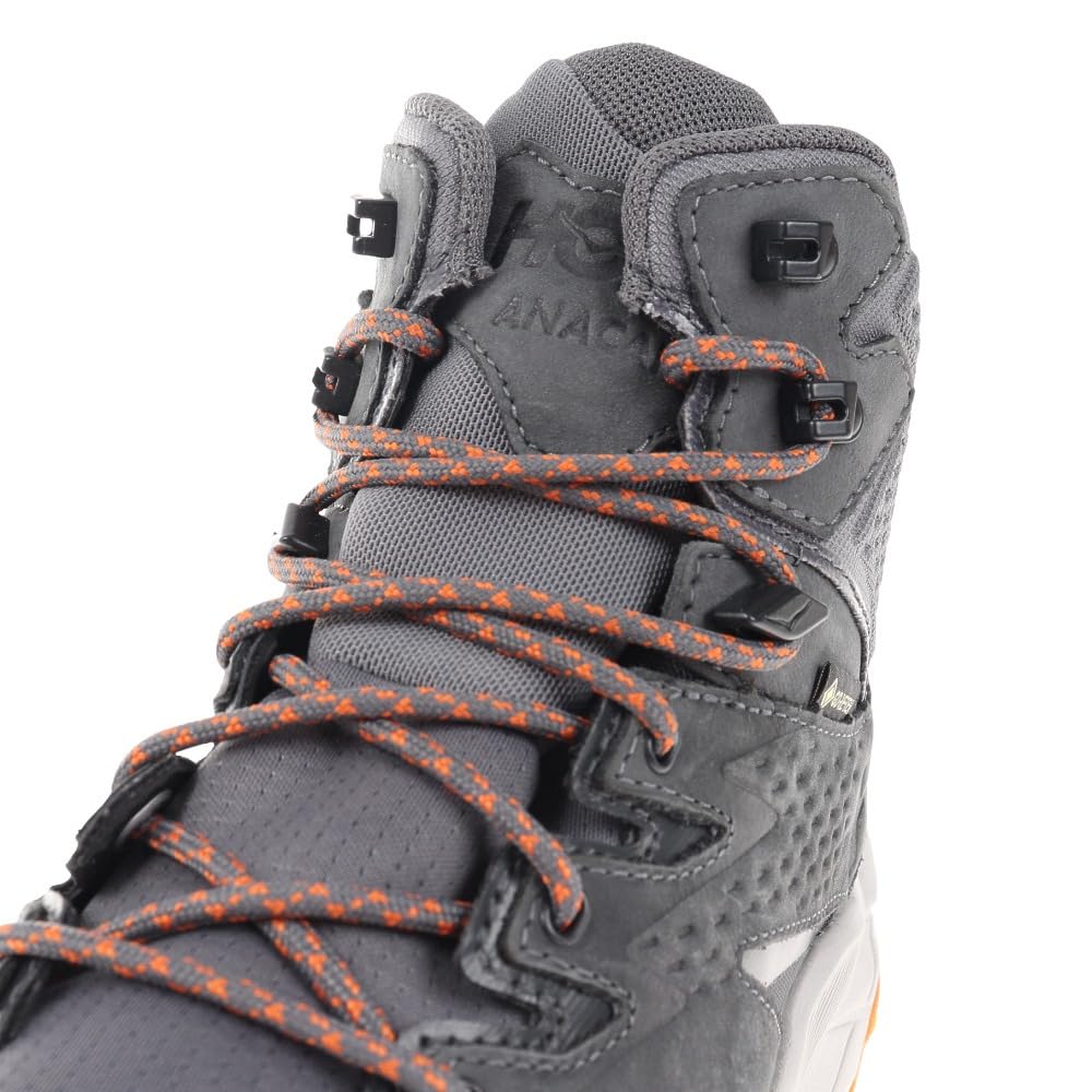 HOKA Anacapa Mid GTX Hiking Size Gore-Tex Shoes, High-Top, Men's, Gray, 25.5 (1122018-CHMSM)