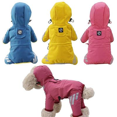 Küçük ve Orta Irklar İçin Su Geçirmez Tam Kapsamlı Köpek Yağmurluğu - Teddy ve Pomeranian İçin Dört Ayaklı Tasarım