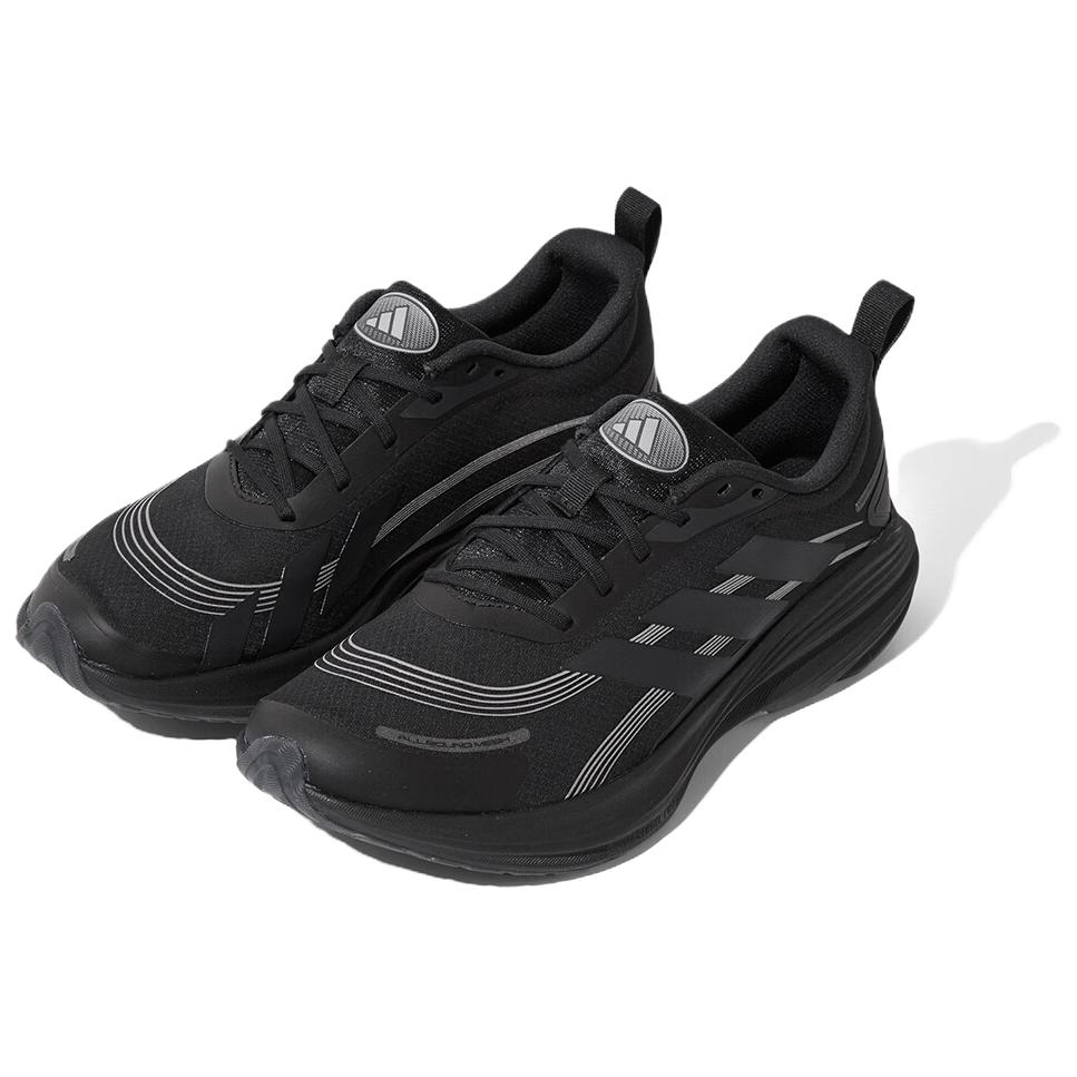 Adidas Yingfeng Collection Comfortable And Lightweight Cushioning Slip Resistant Breathable Running Shoes Unisex Black KJ3894