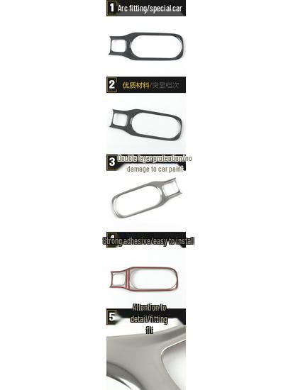 Fenglanda Center Console Decorative Frame and Water Cup Sequin Accessories - Fits 22 Models