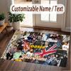 Custom Name Crystal Velvet Rug,Oasis Comfortable Anti Slip Floor Mat For Room Decoration