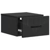 Wall Mounted Nightstand Black 34.5 X 33 X 20 Cm