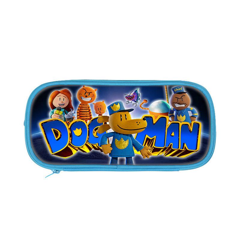 Dog Mans Cat Cartoon School Pen Bag With Durable Polyester For Elementary Students