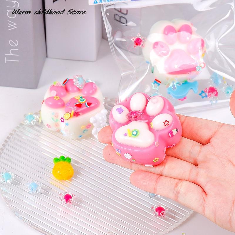 Cartoon Cat Paw Squishy Squeeze Toy Soft Hi Toys Cute Slow Rebound Stress Relief Fidget Toys For Children Adults Gifts