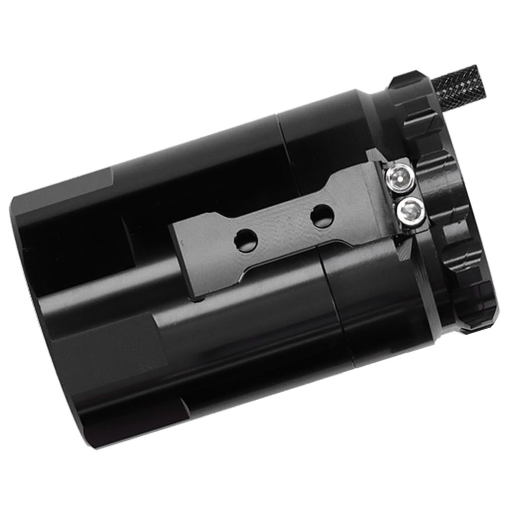 Universal Auto Oil Catch Can Breather Reservoir with Mounting Parts Aluminium AlloyBlack