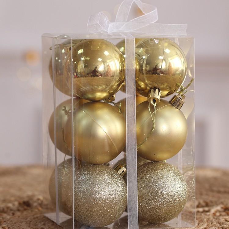 Christmas Pendants Decorations Atmosphere Ball With Metallic Finish For Home Holiday Festive Atmosphere