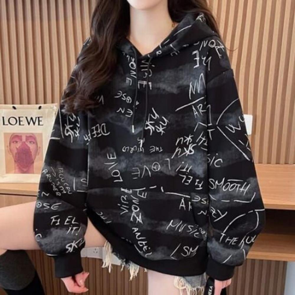 Navava Casual Loose Fit Long Sleeve Hoodie Nt2984