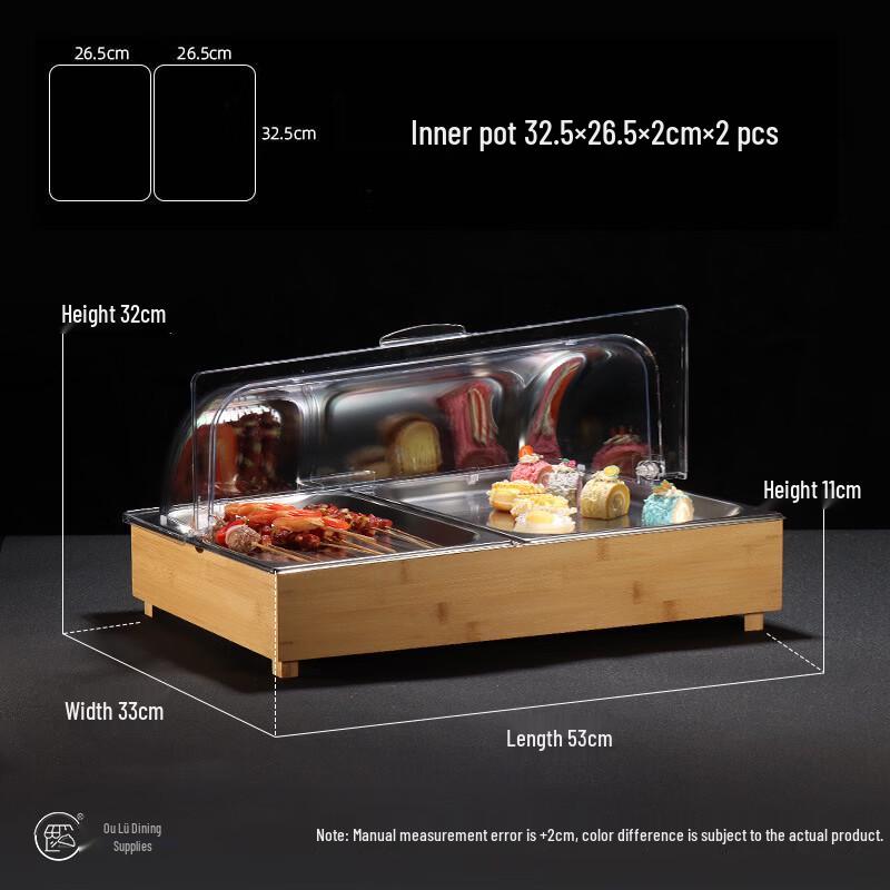 Handun Double Compartment Buffet Food Warmer