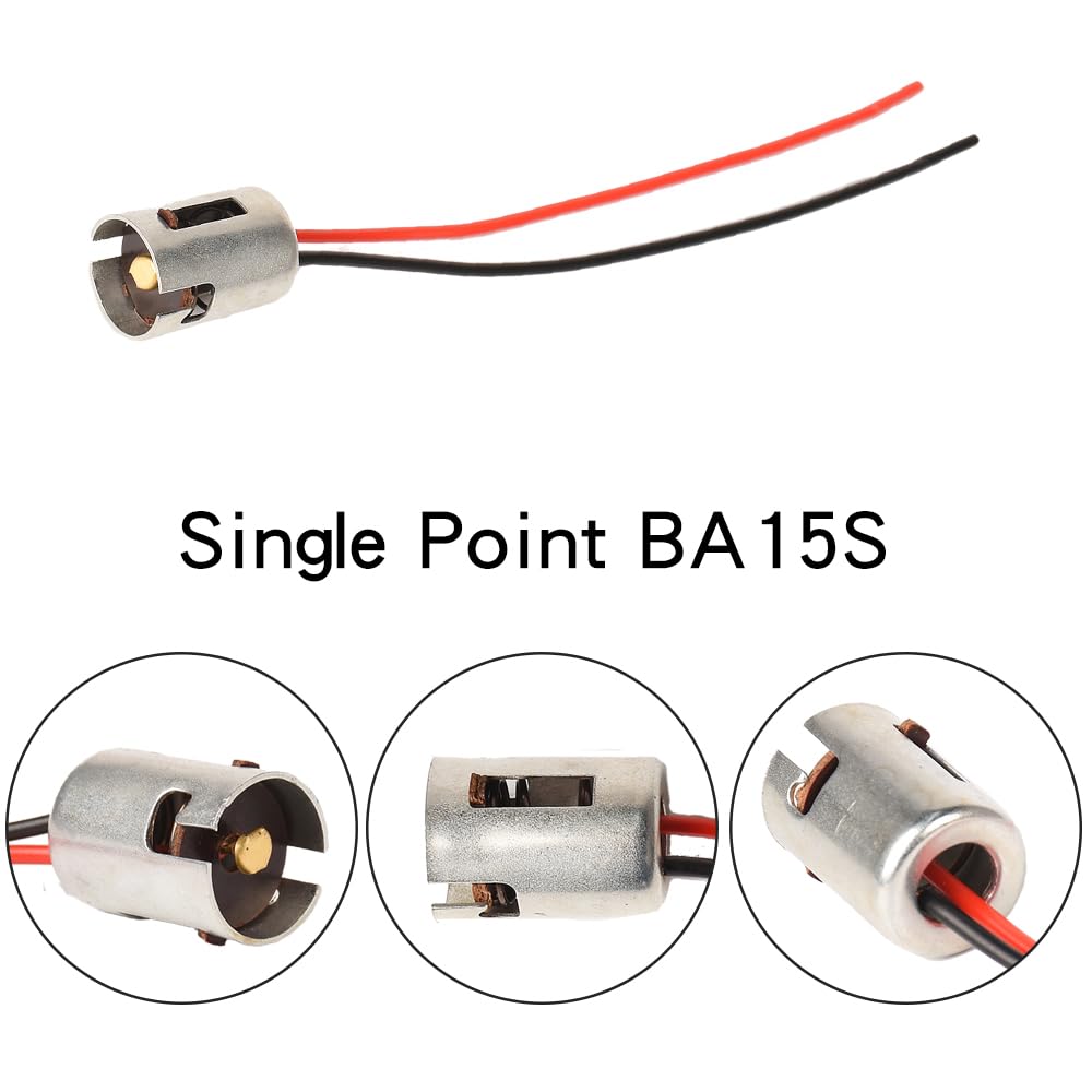 HUIQIAODS [2 Pack] LED Light Bulb Socket Connector Light Socket 1156 BA15S S25 Parallel