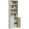Bookcase Adjustable Shelf Bookshelf Anti-Tip Hardware 6-Tier, Light Green