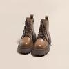 Platform Martin boots women's 2025 autumn new leather retro British style single boots small Maillard short boots